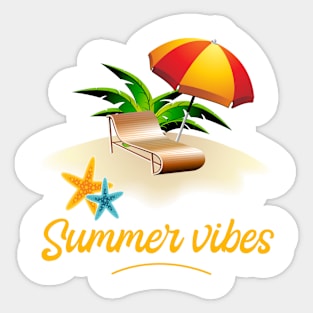Summer Vibes - Summer Chilling - Beach Vibes Sticker